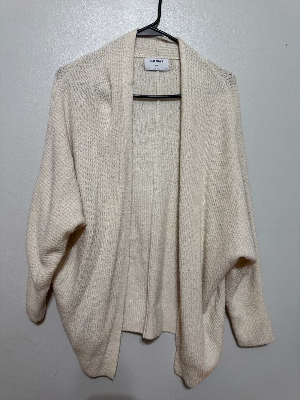 Old Navy Cream Open-Front Knit Cardigan